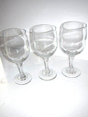 Box of 3 Libbey Claret Vintage Wine Glasses Goblets 11.5 oz